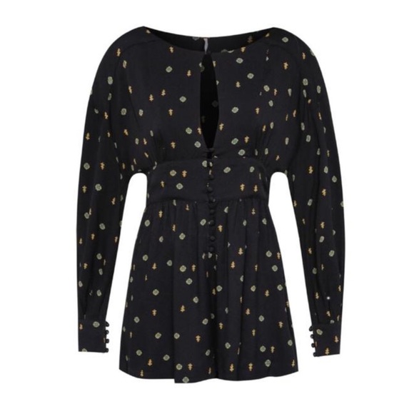 Free People Pants - Free People Love Grows Key hole romper NWT